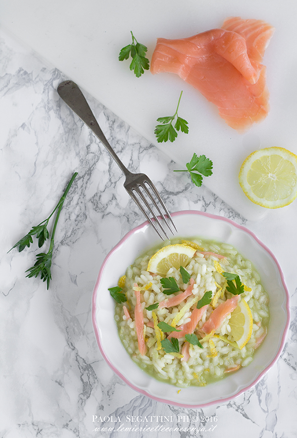 risotto al salmone affumicato e limone