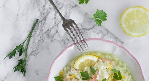 risotto al salmone affumicato